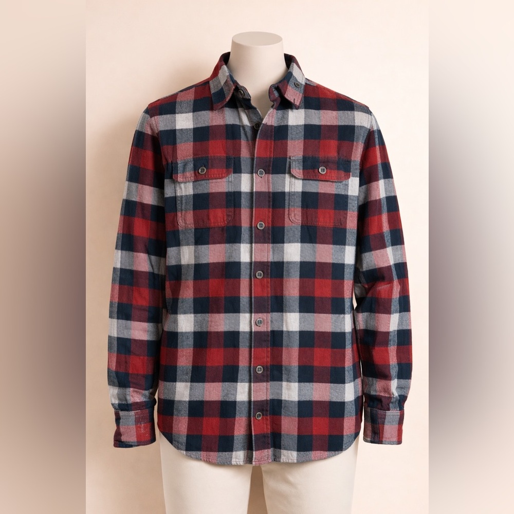 Rugged Flannel Plaid Button Down Shirt XL Jachs NY
